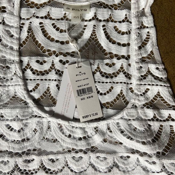 FINAL PRICE NWT Pilyq Lace Tank Swim Cover Various Water Lily - Picture 3 of 5